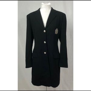 Lauren Ralph Lauren Wool Long Blazer 8